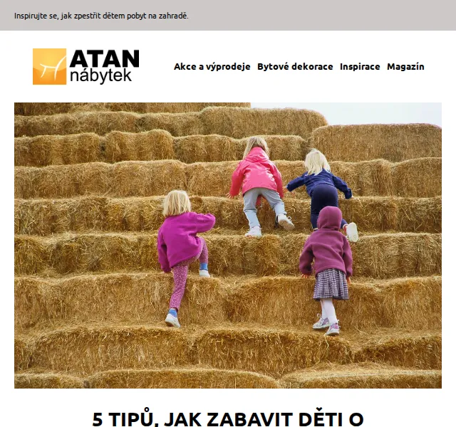 ATAN nábytek: dětský domeček, houpačky i bazény – červen 2026 | Nuslet.cz