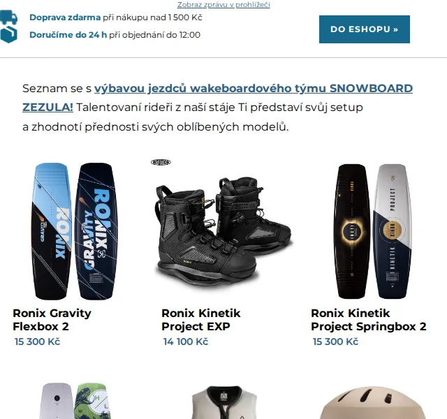 SNOWBOARD ZEZULA: wake sety -20 % + vázání Intuition – červenec 2026 | Nuslet.cz