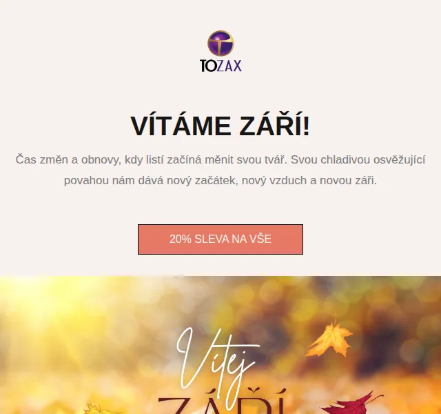 Tozax CZ: Sleva 20 % na všechny produkty – červenec 2026 | Nuslet.cz