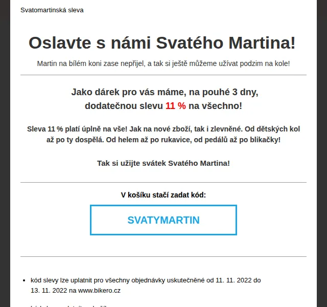 czbikero: 11% sleva na vše – červen 2026 | Nuslet.cz