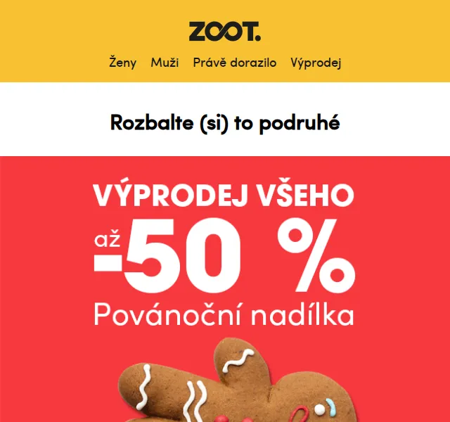 ZOOT: Povánoční nadílka slev až 50 % – červen 2026 | Nuslet.cz