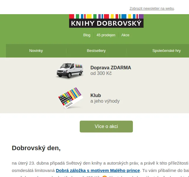 KnihyDobrovsky.cz: Poštovné zdarma a dárek k nákupu – červenec 2026 | Nuslet.cz