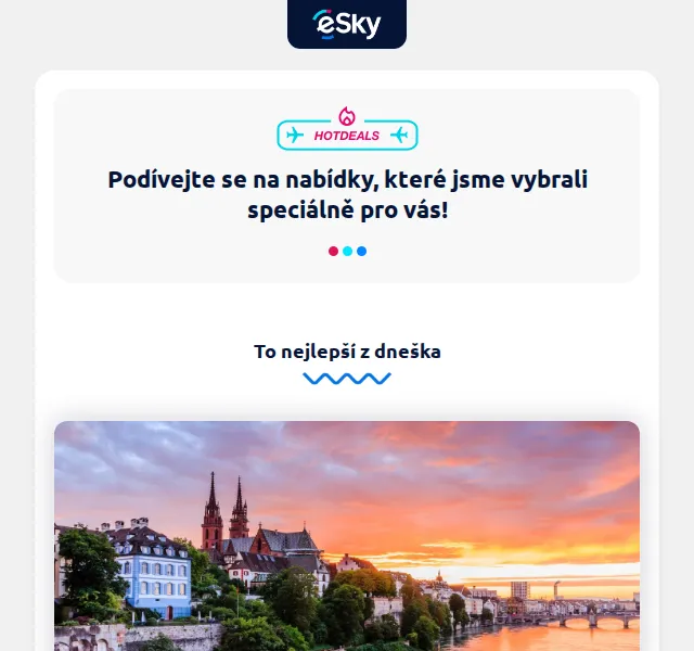 eSky.cz: Basilej od 1525 Kč, Rhodos od 1675 Kč – červen 2026 | Nuslet.cz