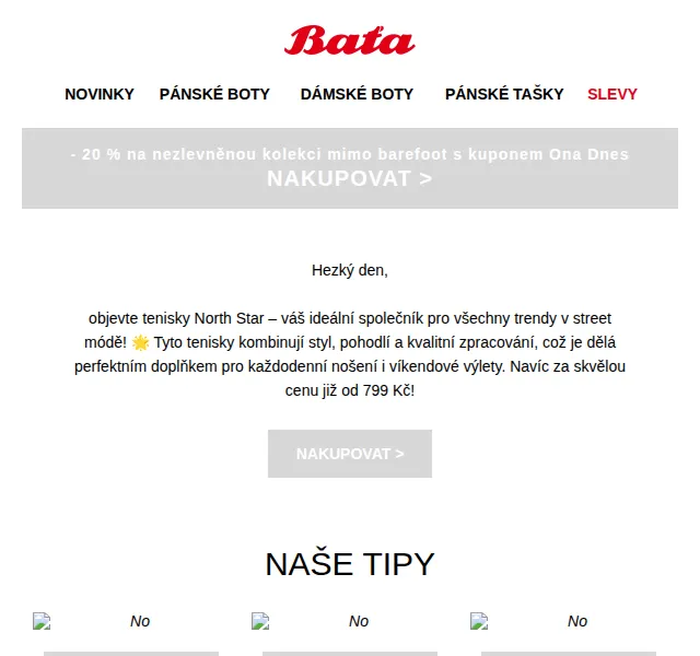 Baťa: Tenisky North Star již od 799 Kč – červen 2026 | Nuslet.cz