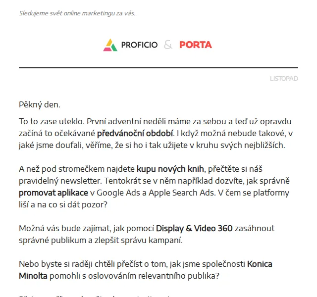 PROFICIO tým: Marketingové novinky – červen 2026 | Nuslet.cz