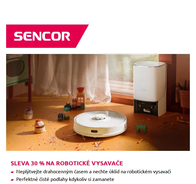 Sencor: 30% sleva na robotické vysavače – červenec 2026 | Nuslet.cz