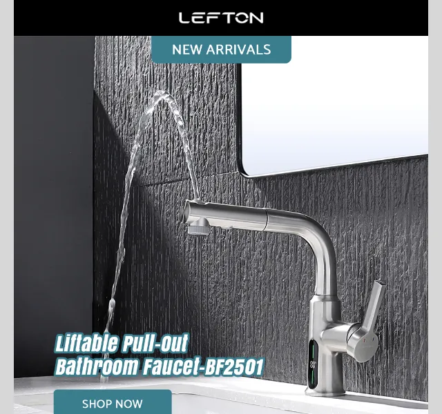 Lefton Sanitary: Nový liftable pull-out faucet BF2501 se slevou 20 % – červenec 2026 | Nuslet.cz