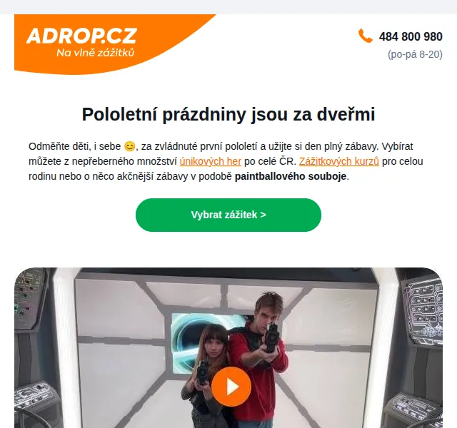 Adrop: zážitkové dárky pro rodinu – únikové hry, kurzy – červenec 2026 | Nuslet.cz