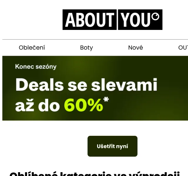 ABOUT YOU: Slevy až 60 % na oblečení, boty, Nike – srpen 2026