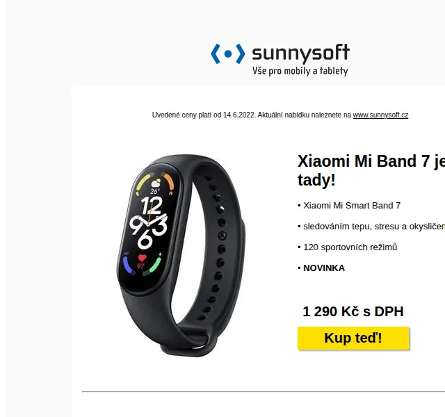 Sunnysoft: Xiaomi Mi Smart Band 7 a holící strojek Enchen Mocha S – červen 2026 | Nuslet.cz