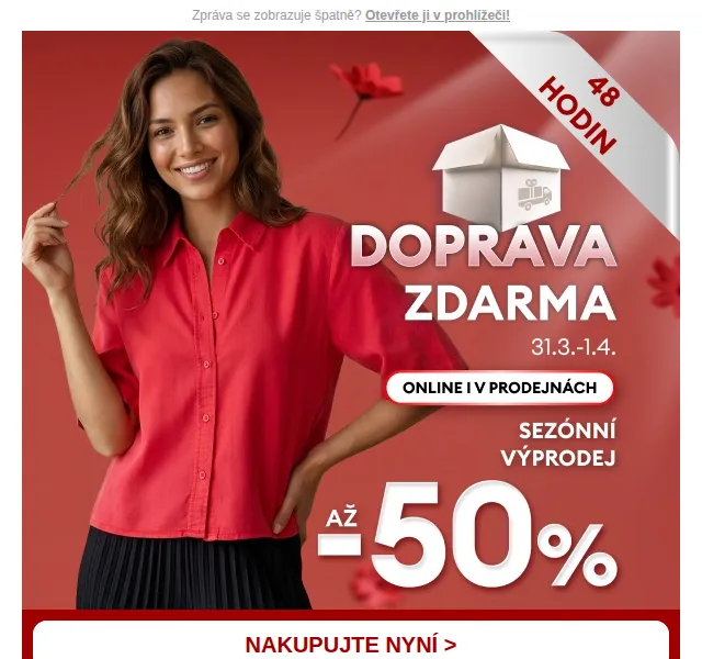 Sinsay: Doprava zdarma NA VŠE a výprodej až -50 % – červenec 2026 | Nuslet.cz