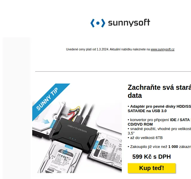 Sunnysoft: baterie adaptéry sluchátka mikrofon – červenec 2026 | Nuslet.cz