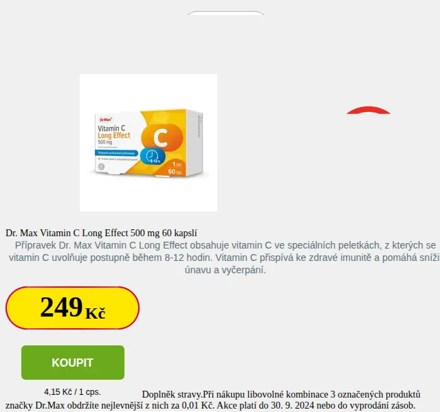 Dr.Max E-shop: AKCE 3za2 na všechny produkty – červenec 2026 | Nuslet.cz