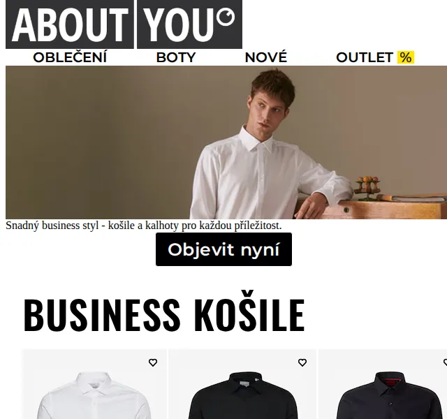 ABOUT YOU: business styl – košile a kalhoty – červenec 2026 | Nuslet.cz
