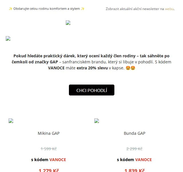 UrbanStore: Dárky GAP se slevou 20 % – červen 2026 | Nuslet.cz