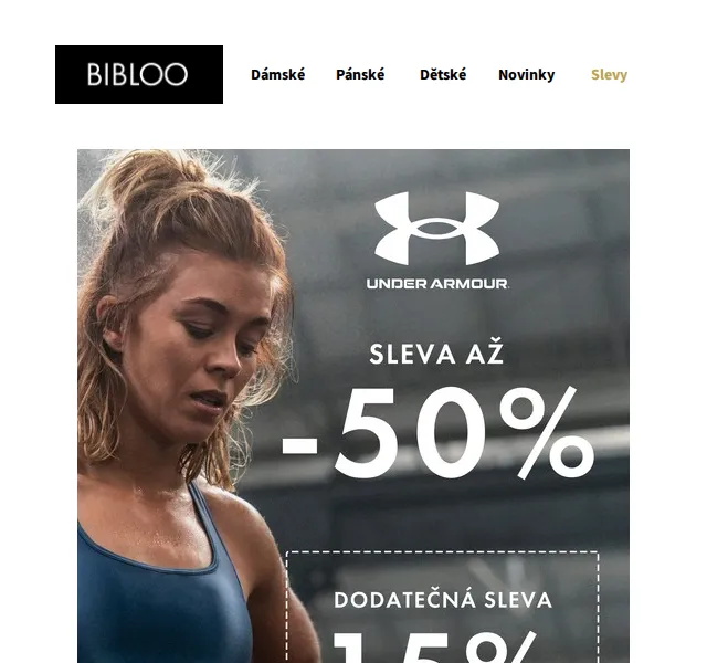 BIBLOO: Under Armour sleva až 50 % – červen 2026 | Nuslet.cz