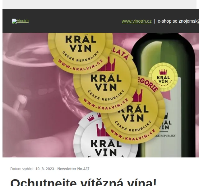 Vinotrh: Zlatá vína Krále vín 2023 – srpen 2023 | Nuslet.cz