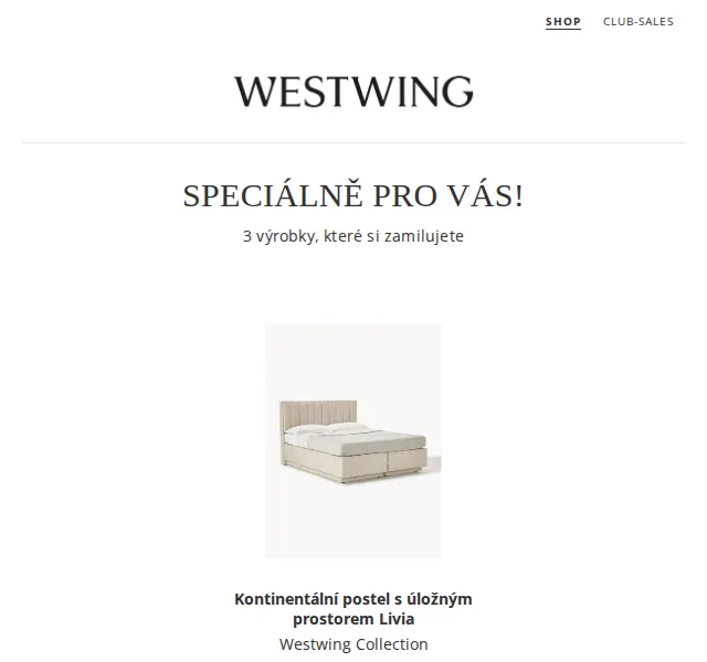Westwing: Postele Livia, Eliza, Oberon až 42 199 Kč – červenec 2026 | Nuslet.cz
