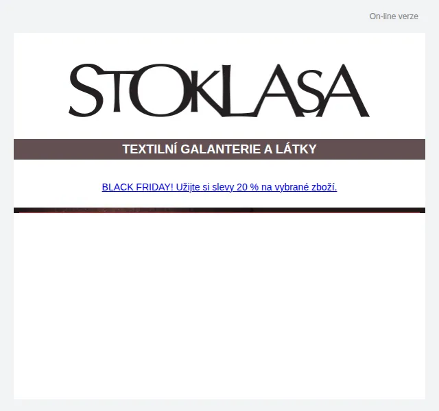 Stoklasa: Black Friday sleva 20 % na vybrané zboží – červenec 2026 | Nuslet.cz
