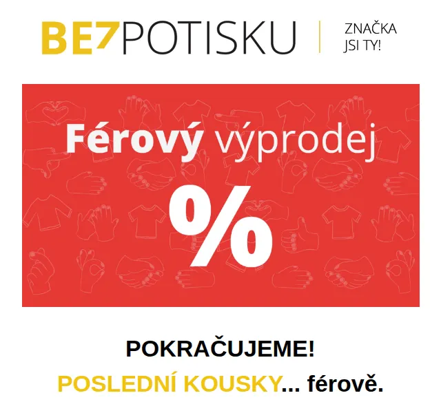 BezPotisku: Férový výprodej oblečení – červen 2026 | Nuslet.cz