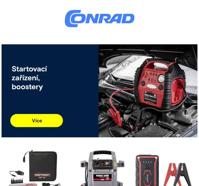 Conrad Electronic: startovací zařízení a nabíječky – červenec 2026 | Nuslet.cz