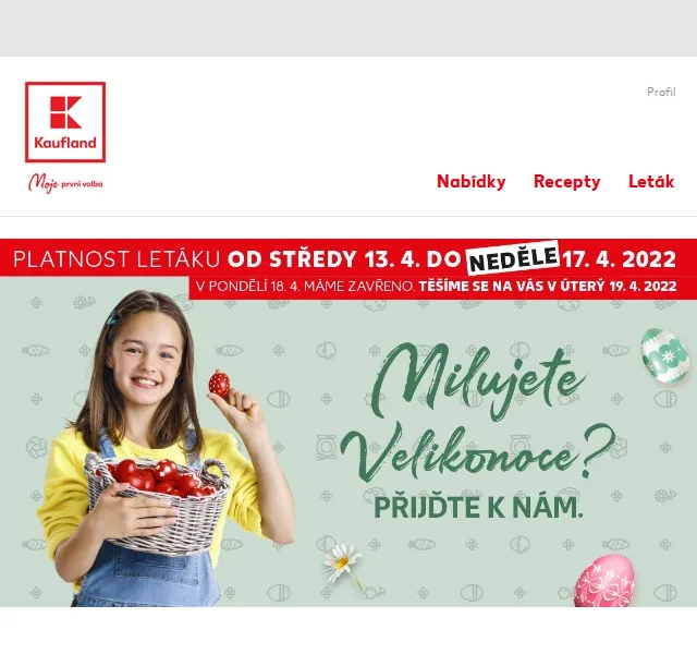 Kaufland: Velikonoční akce – až 53 % sleva – červen 2026 | Nuslet.cz