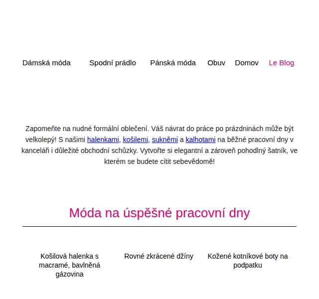 Blancheporte: Návrat do práce s francouzským šarmem – červen 2026 | Nuslet.cz