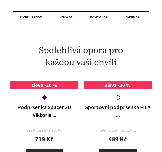 Astratex: Až -40 % na podprsenky a plavky, doprava zdarma – červen 2026 | Nuslet.cz