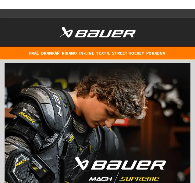 Bauer Hockey Česko: Supreme Mach výstroj – červen 2026 | Nuslet.cz