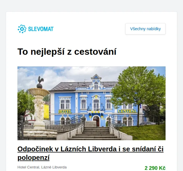 Slevomat: Dovolená v Lázních Libverda se snídaní či polopenzí od 2 290 Kč – červenec 2026 | Nuslet.cz