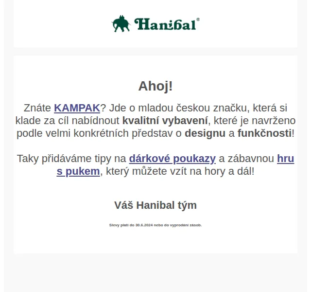 Hanibal: KAMPAK česká značka – červenec 2026 | Nuslet.cz