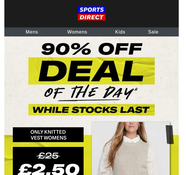 Sportsdirect: 90% sleva na pletenou vestu za £2.50 – červen 2026 | Nuslet.cz