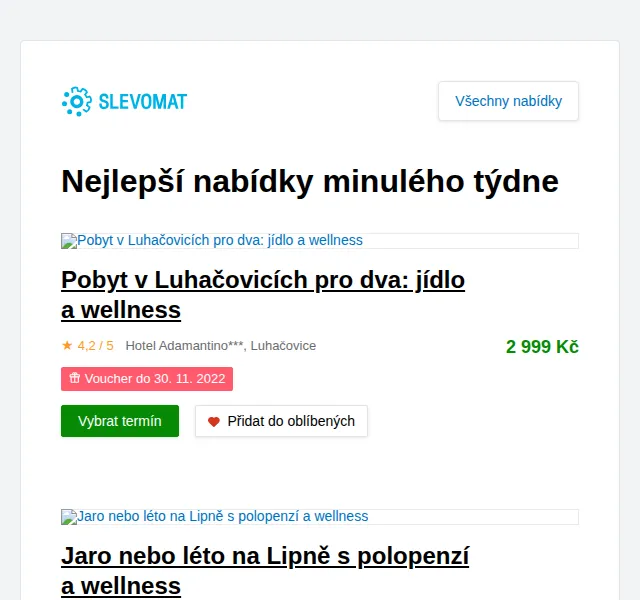 Slevomat: Pobyt v Luhačovicích s wellness od 2 999 Kč – červen 2022 | Nuslet.cz
