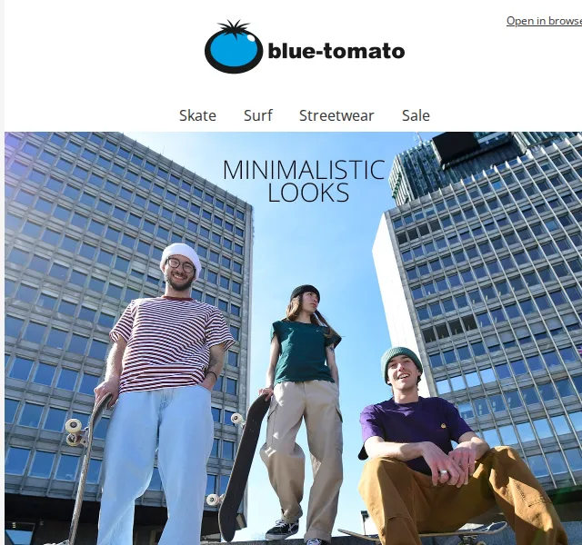 BLUE TOMATO: Minimal streetwear looks – červen 2026 | Nuslet.cz