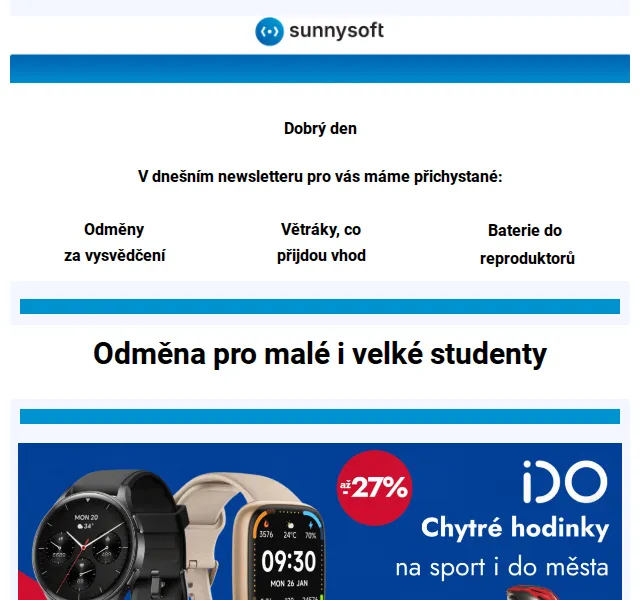 Sunnysoft.cz: Letní sezóna – větráky, baterie a Samsung bonus – červenec 2026 | Nuslet.cz