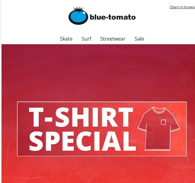 BLUE TOMATO: T-Shirt & Hoodie Sale se slevami až 70 % – červenec 2026 | Nuslet.cz