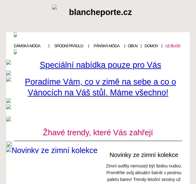 Blancheporte: Zimní novinky a sleva až 55 % – červenec 2026 | Nuslet.cz