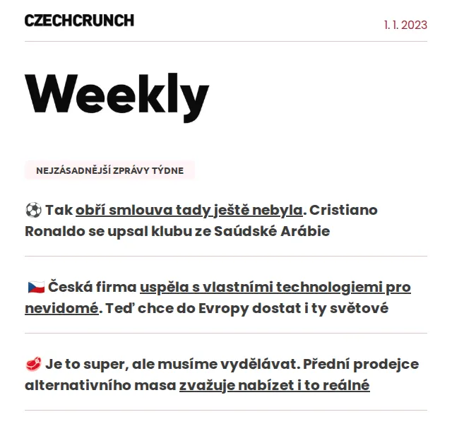 CzechCrunch: Přehled klíčových zpráv týdne – červenec 2026 | Nuslet.cz