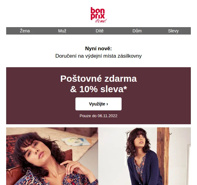 bonprix: 10% sleva a poštovné zdarma – červen 2026 | Nuslet.cz