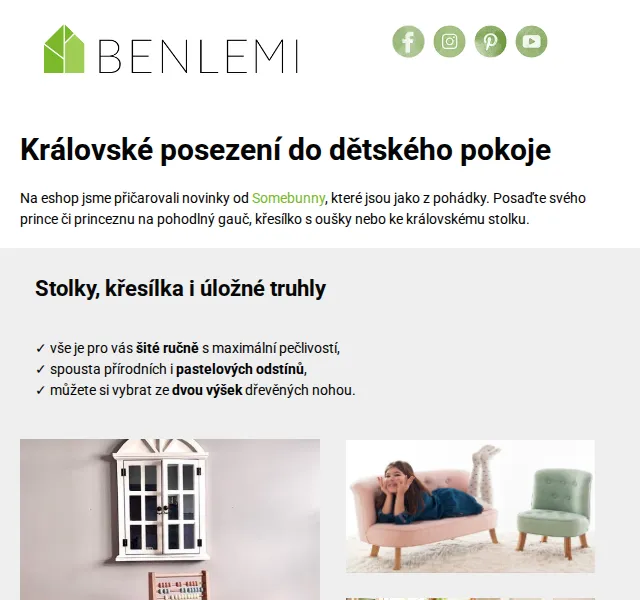 Michal z rodiny Benlemi: Dětský nábytek Somebunny – červen 2026 | Nuslet.cz