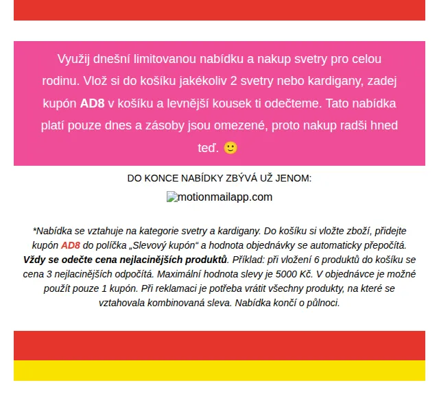 Dedoles.cz: 1+1 zdarma na svetry a kardigany – červen 2026 | Nuslet.cz