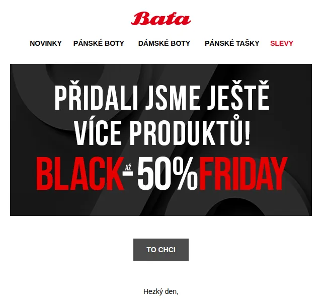 Baťa: Black Friday až -50 % – červenec 2026 | Nuslet.cz