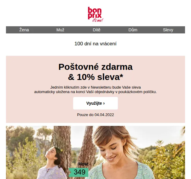 bonprix: 10% sleva a poštovné zdarma – červen 2026 | Nuslet.cz