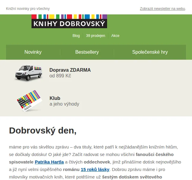 KnihyDobrovsky.cz: Bestsellery 15 roků lásky a Důmyslné umění – červen 2026 | Nuslet.cz