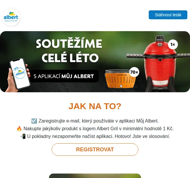 Albert: Soutěž o grily Lotus a Kamado – červenec 2026 | Nuslet.cz