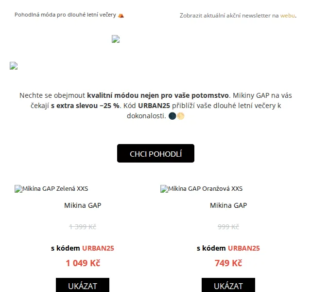 UrbanStore: Mikiny GAP s extra slevou 25 % – červen 2026 | Nuslet.cz