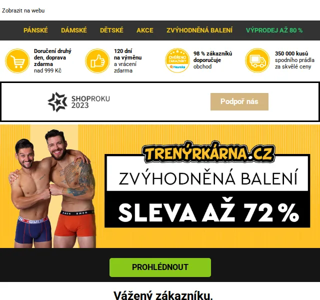 Lukáš z Trenýrkárna.cz: multibalení se slevou až 72 % – červen 2026 | Nuslet.cz