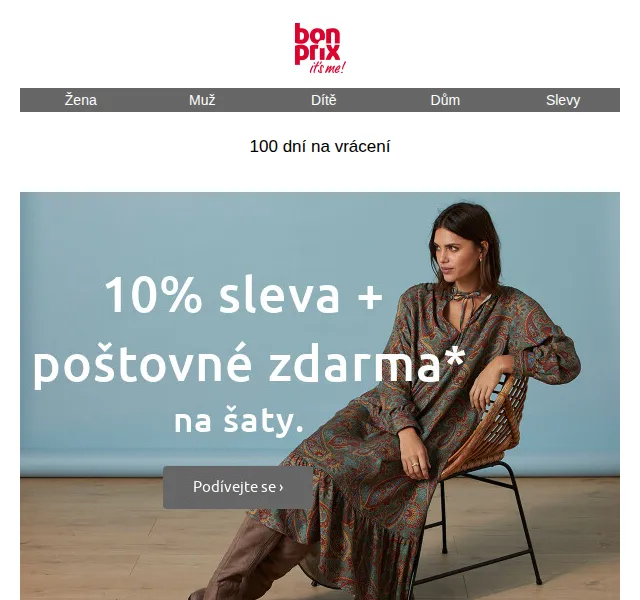 bonprix: 10% sleva a poštovné zdarma na šaty – červen 2026 | Nuslet.cz