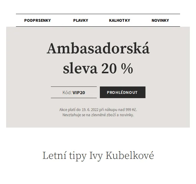 Astratex.cz: 20% sleva od Ivy Kubelkové – červen 2026 | Nuslet.cz