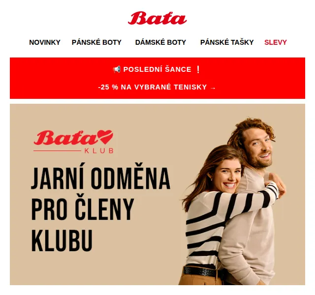 Baťa: Sleva 100 Kč v Teta drogerii + 25 % na tenisky – červenec 2026 | Nuslet.cz